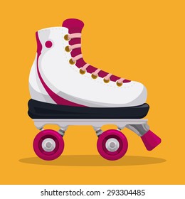 Skates digital design, vector illustration eps 10.