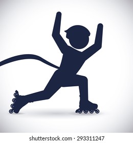 Skates digital design, vector illustration eps 10.