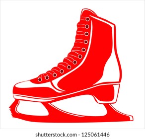  skates for figure skating. Vector