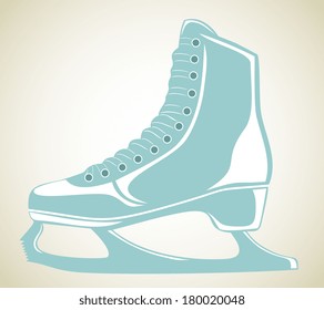 skates for figure skating. Vector