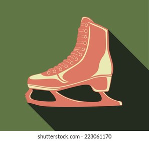 skates for figure skating. Vector