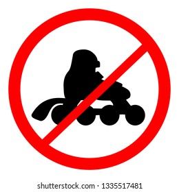 'Skates forbidden' sign