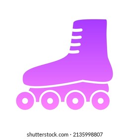 Skates Glyph Gradient Icon Design