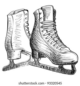 Ice Skating Cartoon Drawing - A wide variety of ice skate cartoon