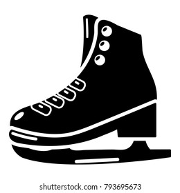 Skates ice icon. Simple illustration of skates ice vector icon for web