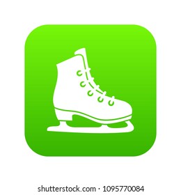 Skates icon digital green for any design isolated on white vector illustration