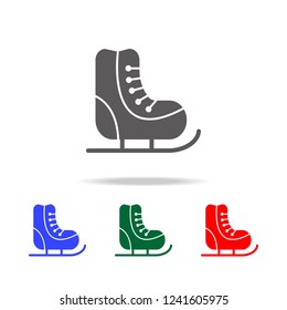 Skates icon. Elements of Christmas holidays in multi colored icons. Premium quality graphic design icon. Simple icon for websites, web design, mobile app