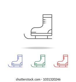 skates icon. Elements in multi colored icons for mobile concept and web apps. Icons for website design and development, app development on white background
