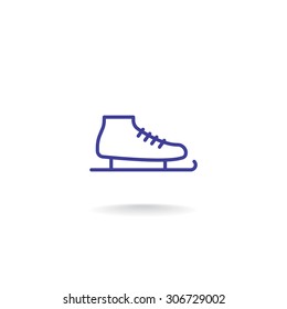 The skates icon. Figure skates symbol.