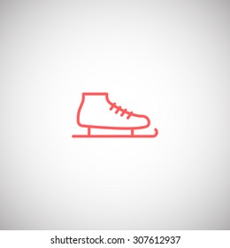 The skates icon. Figure skates symbol.