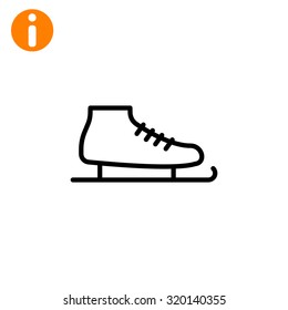 The skates icon. Figure skates symbol.