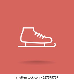 The skates icon. Figure skates symbol.