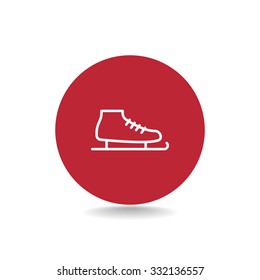 The skates icon. Figure skates symbol.