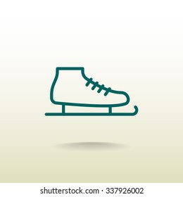 The skates icon. Figure skates symbol.
