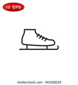 The skates icon. Figure skates symbol.