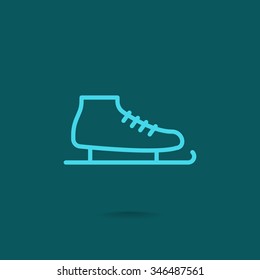 The skates icon. Figure skates symbol.