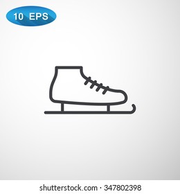 The skates icon. Figure skates symbol.