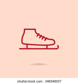 The skates icon. Figure skates symbol.