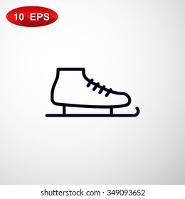 The skates icon. Figure skates symbol.
