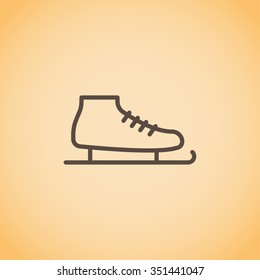 The skates icon. Figure skates symbol.