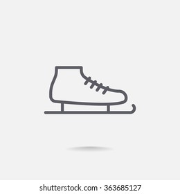 The skates icon. Figure skates symbol.