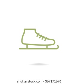 The skates icon. Figure skates symbol.