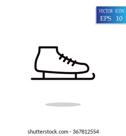 The skates icon. Figure skates symbol.