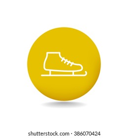 The skates icon. Figure skates symbol.