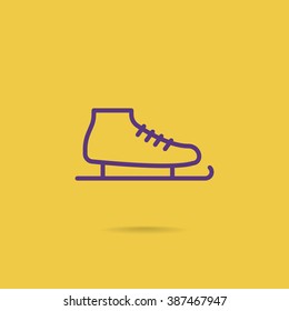 The skates icon. Figure skates symbol.
