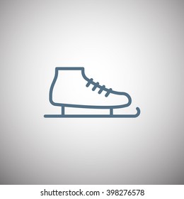 The skates icon. Figure skates symbol.