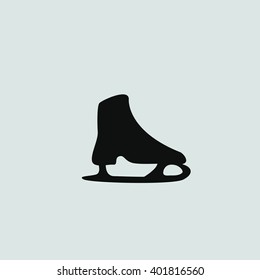 The skates icon. Figure skates symbol.
