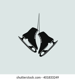 The skates icon. Figure skates symbol.