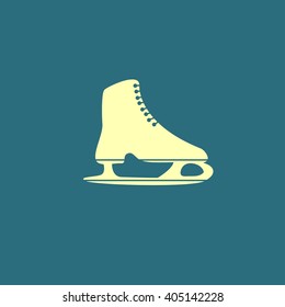 The skates icon. Figure skates symbol.