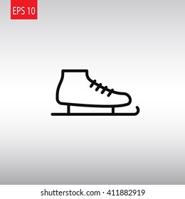 The skates icon. Figure skates symbol.