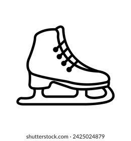 The skates icon. Figure skates symbol icon color editable