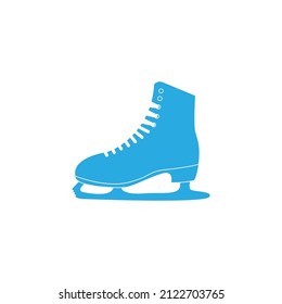 El icono de patines. Símbolo de patinaje artístico. Ilustración de vector plano