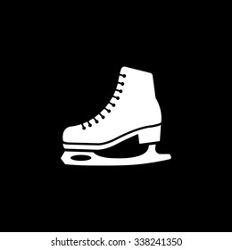 The skates icon. Figure skates symbol. Flat Vector illustration