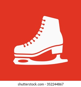 The skates icon. Figure skates symbol. Flat Vector illustration