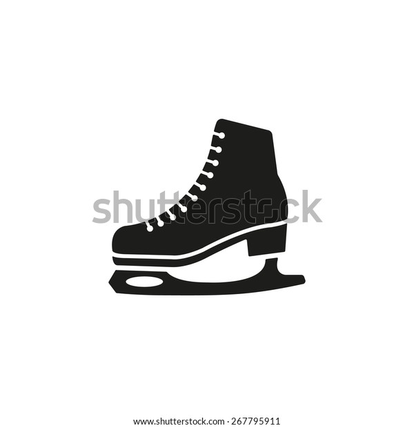 The skates icon. Figure skates symbol. Flat\
Vector illustration