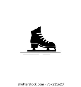 The skates icon. Figure skates symbol icon. Simple winter elements icon. Can be used as web element, playing design icon on white background