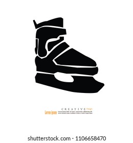 The skates icon. Figure skates symbol.  Vector illustration