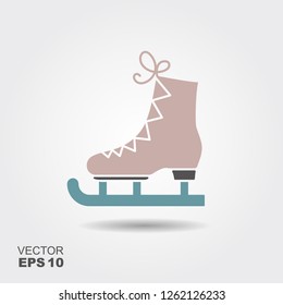 The skates icon. Figure Skates symbol. Vector illustration