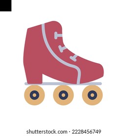 skates icon flat style vector