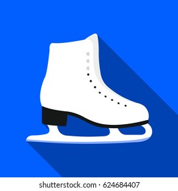 Skates icon flate. Single sport icon from the big fitness, healthy, workout flate.