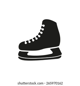 The skates icon. Hockey skates symbol. Flat Vector illustration. 