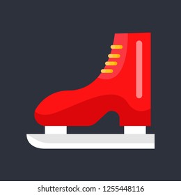 The skates icon. Ice skating colorful vector  icon