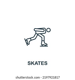 Skates icon. Line simple icon for templates, web design and infographics