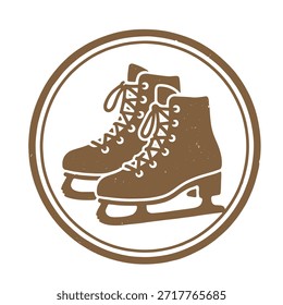 skates icon logo seal vector on white background
Vector stamp icon