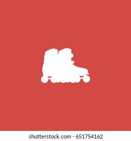 skates icon. sign design. red background