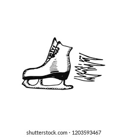 skates icon. sketch isolated object.